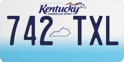 KY license plate 742TXL