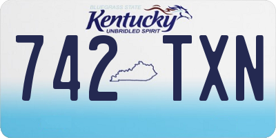 KY license plate 742TXN