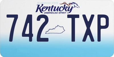 KY license plate 742TXP