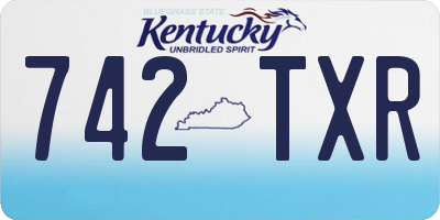KY license plate 742TXR