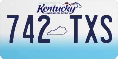 KY license plate 742TXS