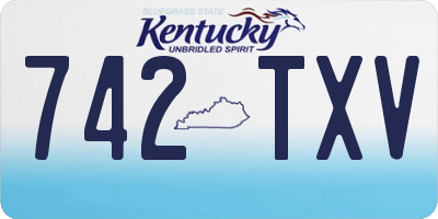 KY license plate 742TXV