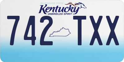 KY license plate 742TXX