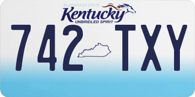 KY license plate 742TXY
