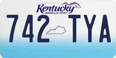 KY license plate 742TYA