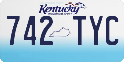 KY license plate 742TYC