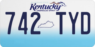 KY license plate 742TYD