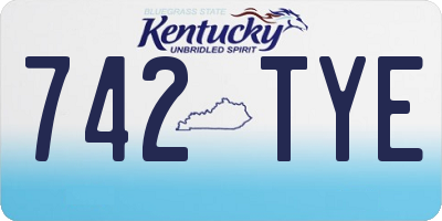 KY license plate 742TYE