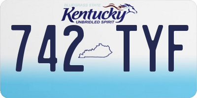 KY license plate 742TYF