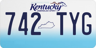 KY license plate 742TYG