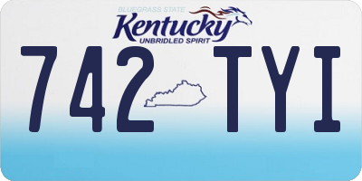 KY license plate 742TYI