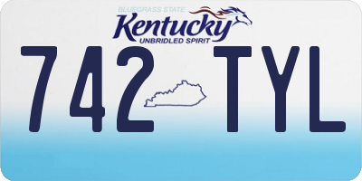 KY license plate 742TYL