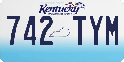 KY license plate 742TYM
