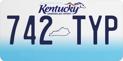 KY license plate 742TYP