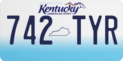 KY license plate 742TYR