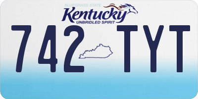 KY license plate 742TYT