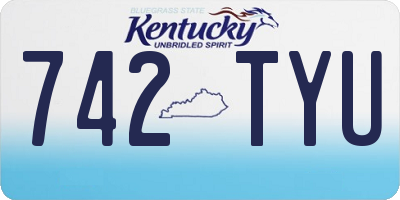 KY license plate 742TYU