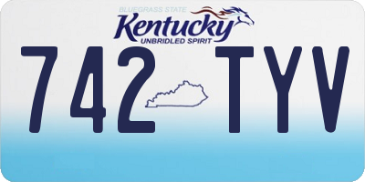 KY license plate 742TYV