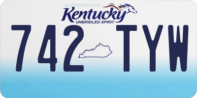KY license plate 742TYW
