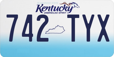 KY license plate 742TYX