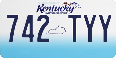 KY license plate 742TYY