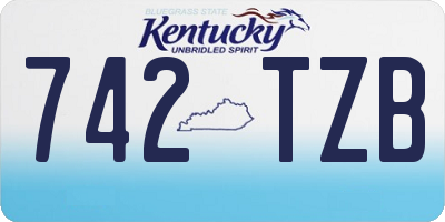KY license plate 742TZB