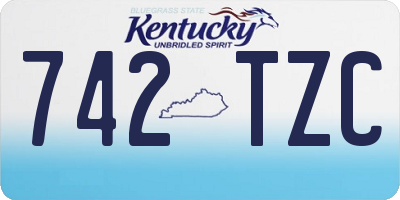 KY license plate 742TZC
