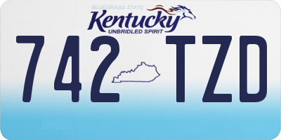 KY license plate 742TZD