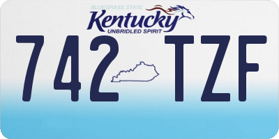 KY license plate 742TZF