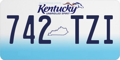 KY license plate 742TZI