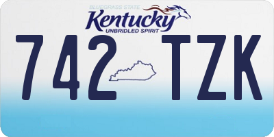 KY license plate 742TZK