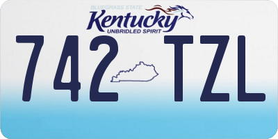 KY license plate 742TZL