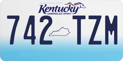 KY license plate 742TZM
