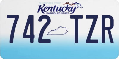 KY license plate 742TZR