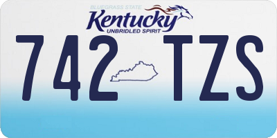 KY license plate 742TZS