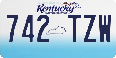 KY license plate 742TZW