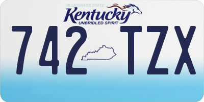 KY license plate 742TZX