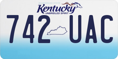 KY license plate 742UAC