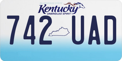 KY license plate 742UAD