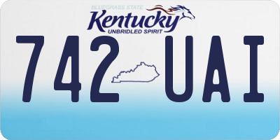 KY license plate 742UAI