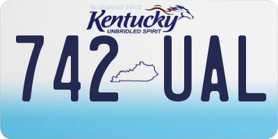 KY license plate 742UAL