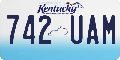 KY license plate 742UAM