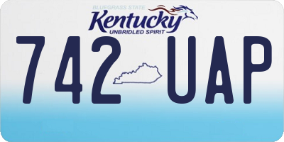 KY license plate 742UAP