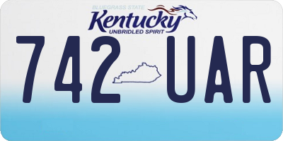 KY license plate 742UAR