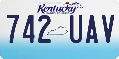 KY license plate 742UAV