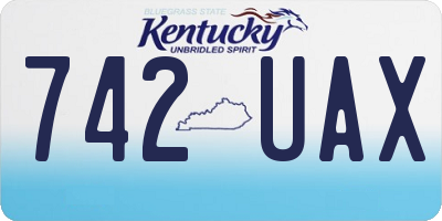 KY license plate 742UAX