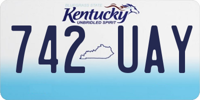 KY license plate 742UAY