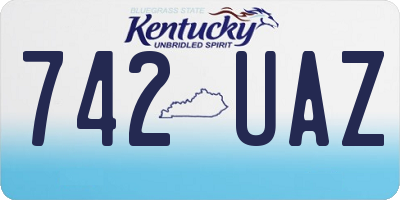 KY license plate 742UAZ