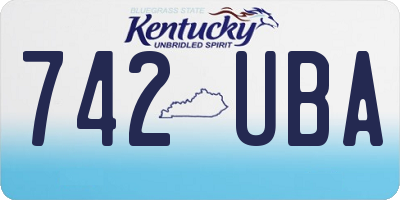 KY license plate 742UBA