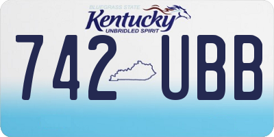 KY license plate 742UBB